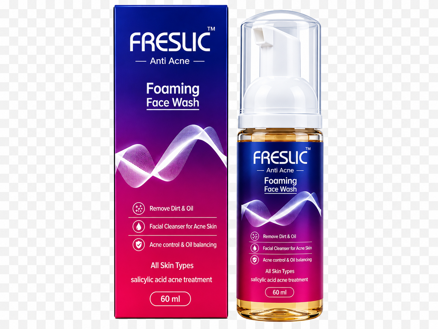 Freslic Anti Acne Foaming Face Wash - Image 3