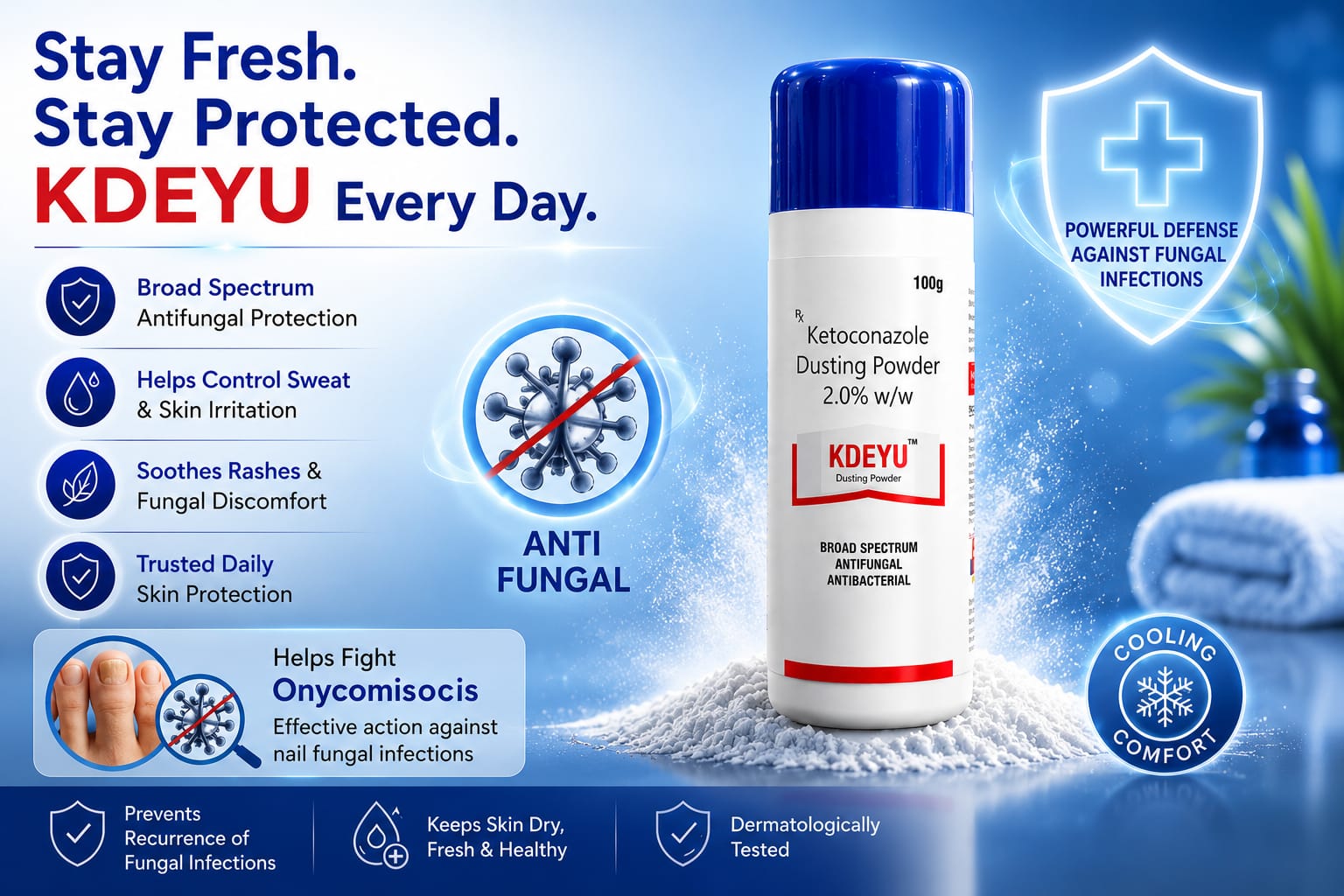 KDEYU Ketoconazole Dusting Powder 2% w/w - Image 4
